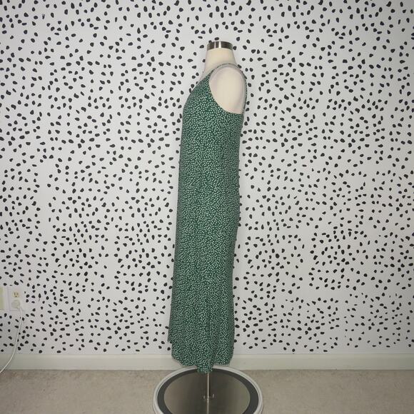 Reformation Green Floral Print Alexandra V-Neck Midi Slip Dress - Picture 6 of 10